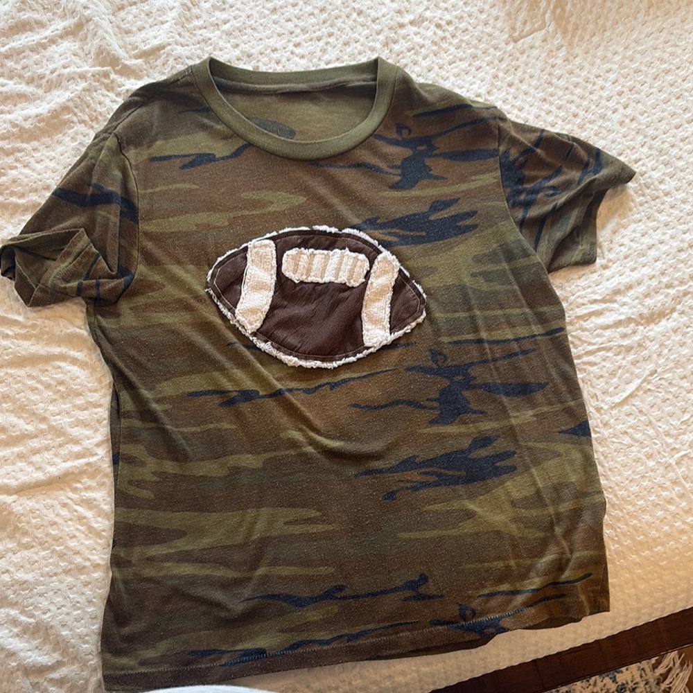 Camo T-Shirt with Football Design